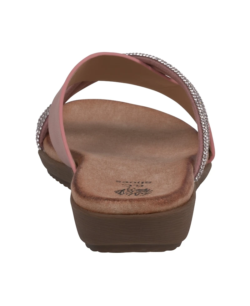 Gc Shoes Women's Iris Embellished Asymmetrical Flat Sandals