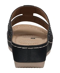 Gc Shoes Women's Carrie Embellished Wedge Sandals