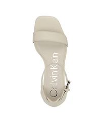 Calvin Klein Women's Nolene Ankle Strap Block Heel Sandals