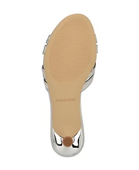 Calvin Klein Women's Gabbie Crisscross Kitten Heel Sandals