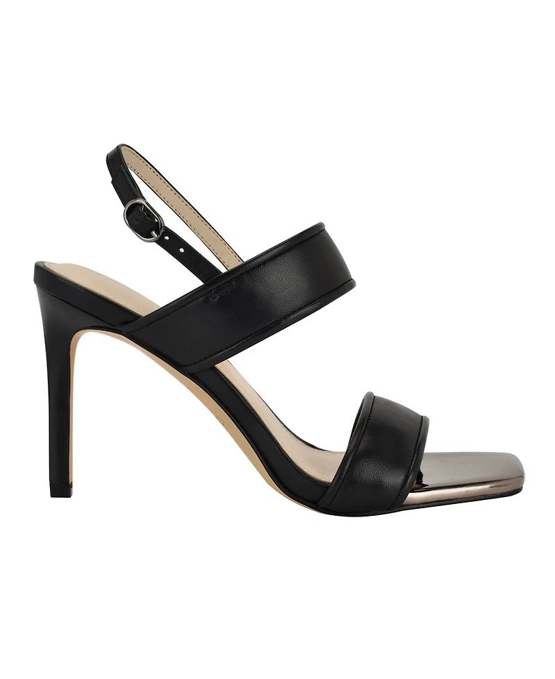 Calvin Klein Women's Amour Double Band Slingback Stiletto Sandals
