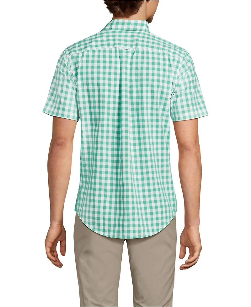 Lands' End Men's Short Sleeve Essential Lightweight Poplin