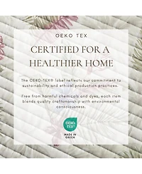 Linery & Co. Cotton Stitched Reversible Tropical Palm 3 Piece Quilt and Sham Set