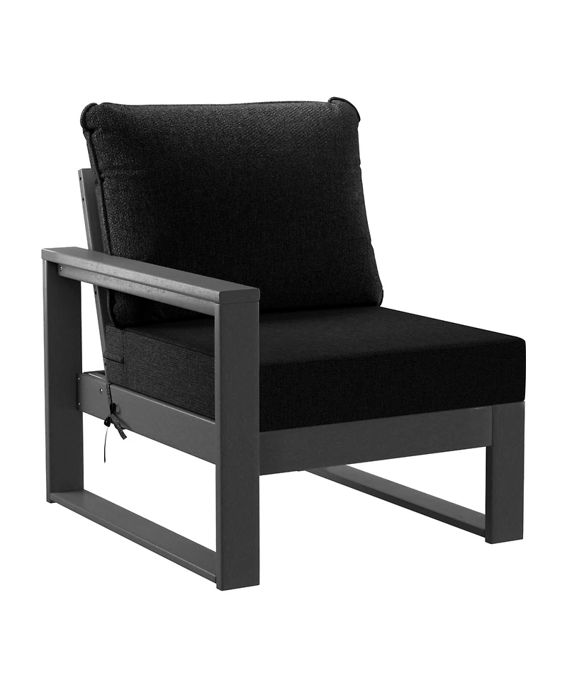 5-Piece Modern Hdpe Outdoor Patio Furniture Sofa Conversation Set with Coffee Table