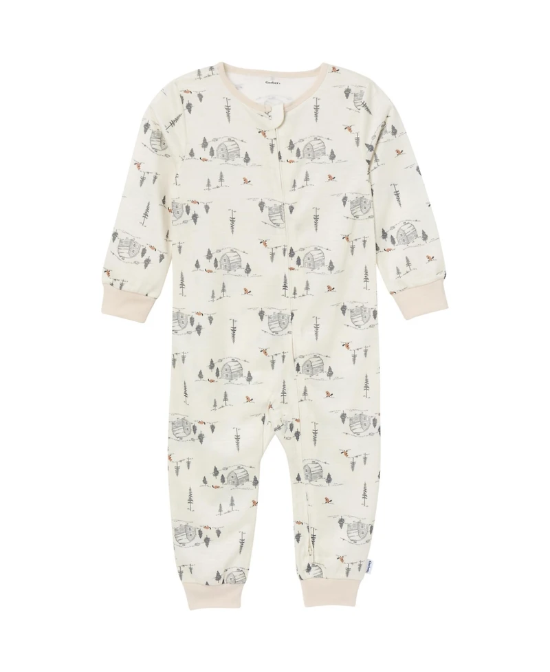 Gerber Baby Boys Footless Pajamas with Reverse Zipper, 3-Pack