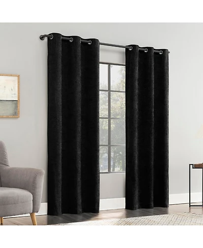 Isidora Velvet Magnetic Closure 100% Blackout Grommet Curtain Panel