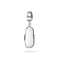 Bling Jewelry Vacation Flip Flop Sandal Cz Cubic Zirconia Dangle Travel Charm Bead Sterling Silver