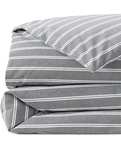 Lands' End Oxford Yarn Dyed Cotton Reversible Duvet Cover