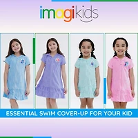 Frozen Toddler Girls Disney Loop Terry Cloth Hooded Zip Up Swim Cover