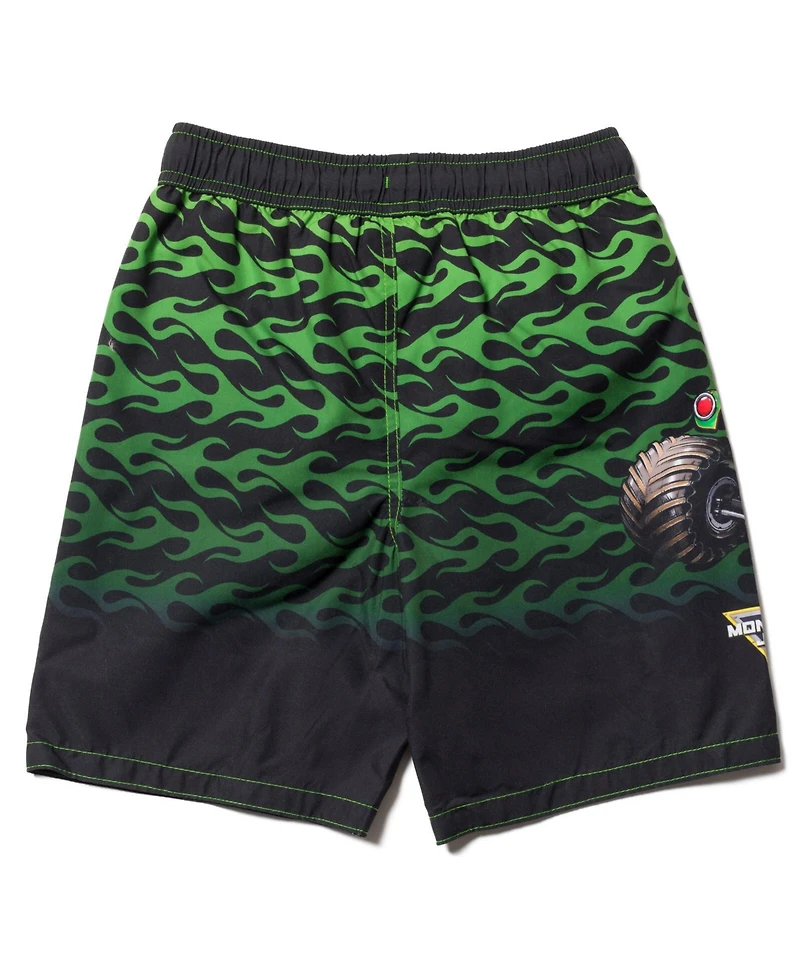 Monster Jam Boys Swim Trunks Bathing Suit