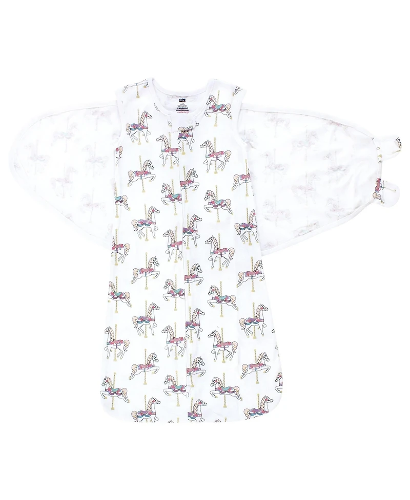 Hudson Baby Girls Convertible Swaddle Sleep Sack