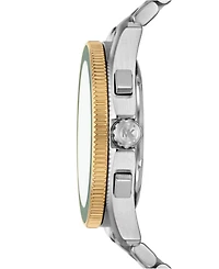 Michael Kors Men's Maritime Chronograph Silver-Tone Stainless Steel Watch, 45mm