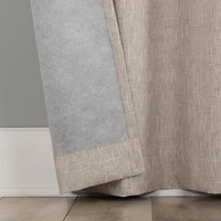 Aldwin Slub Texture Magnetic Closure 100% Blackout Grommet Curtain Panel