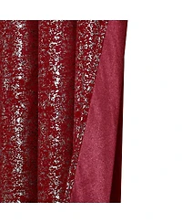 Kate Aurora 2 Piece Grommet Top Moroccan Sparkly Burgundy Light Reducing Window Curtain Panels