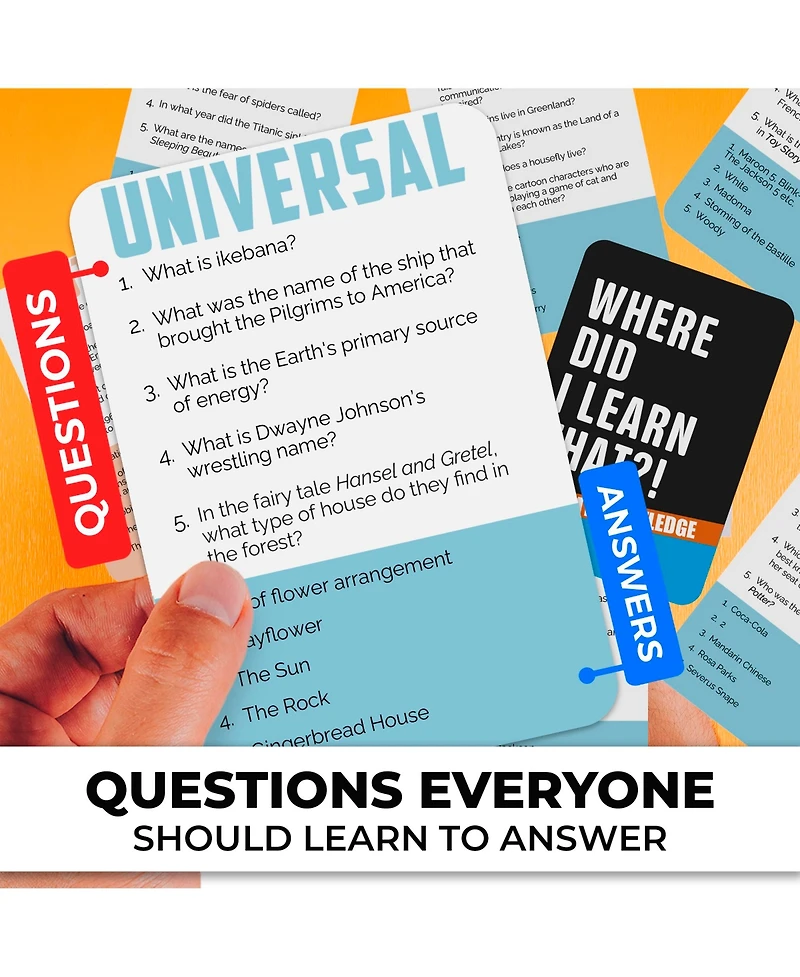 Quokka Trivia Card Game for Adults, Teens, and Families – Cards with Answers