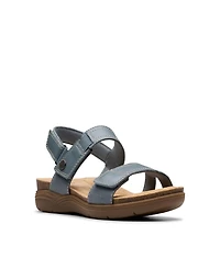 Clarks Collection Women's April Clover Riptape Flat Sandals
