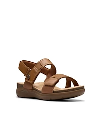 Clarks Collection Women's April Clover Riptape Flat Sandals