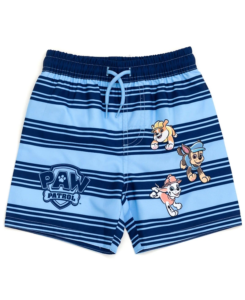 Paw Patrol Toddler Boys Upf 50+ Rash Guard and Swim Trunks Outfit Set
