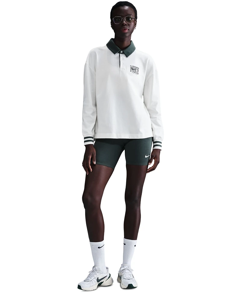 Nike Sportswear Women's Essential Oversized Long-Sleeve Polo
