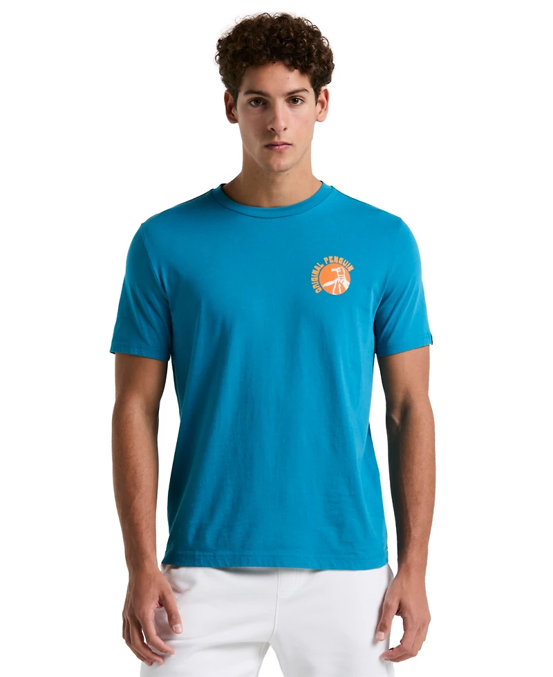 Original Penguin Men's Cocktail Pete Slim Fit Short Sleeve Crewneck Graphic T-Shirt
