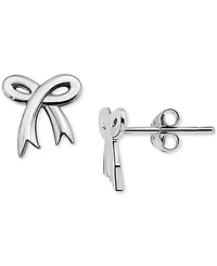 Giani Bernini Bow Polished Stud Earrings 18k Gold-Plated Sterling Silver (Also Silver), Exclusively at Macy's