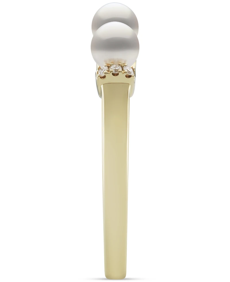 Belle de Mer Cultured Freshwater Pearl (4-5mm) & Diamond (1/10 ct. t.w.) Ring in 10k Gold