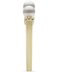 Belle de Mer Cultured Freshwater Pearl (4-5mm) & Diamond (1/10 ct. t.w.) Ring in 10k Gold