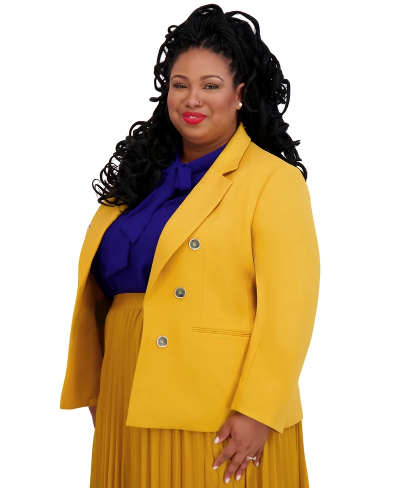 Kasper Women's Faux Double-Breasted Blazer, Regular & Plus Sizes