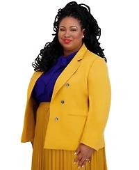 Kasper Women's Faux Double-Breasted Blazer, Regular & Plus Sizes