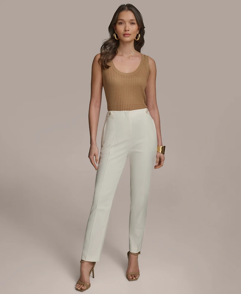 Donna Karan New York Women's High Rise Slim-Leg Pants