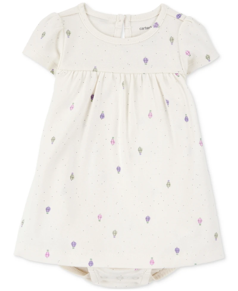 Carter's Baby Girls Cotton Bodysuit Dress & Cardigan, 2 Piece Set