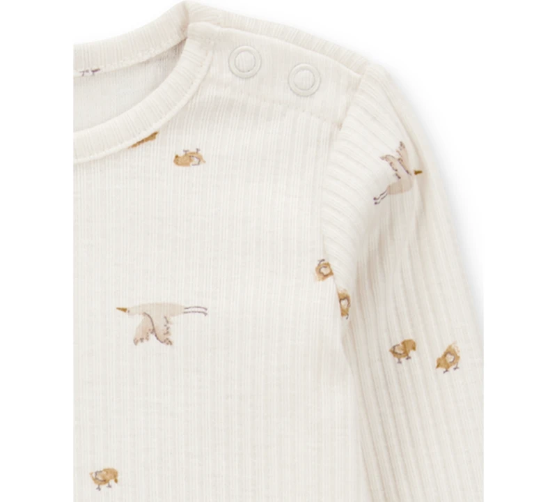 Carter's Baby Bird-Print Long-Sleeve T-Shirt & Pants, 2 Piece Set