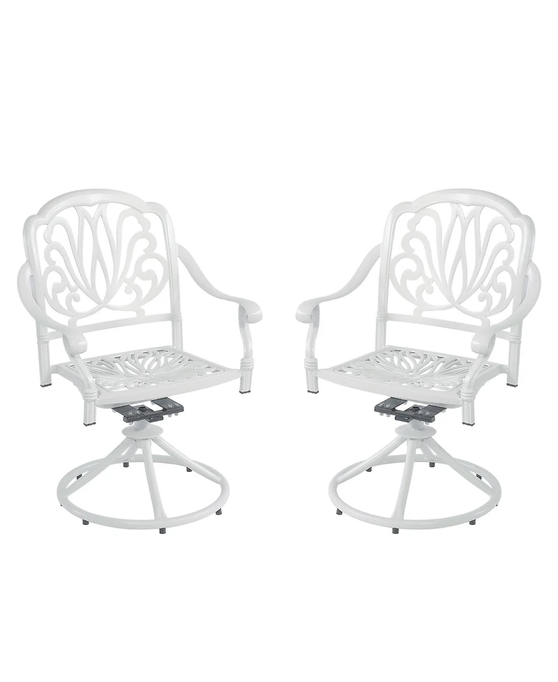 Swivel Patio Dining Chairs 2pcs Vintage Patio Chairs Outdoor Swivel Rocker Patio Chairs Set of 2 Bistro Chairs