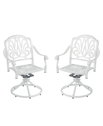 Swivel Patio Dining Chairs 2pcs Vintage Patio Chairs Outdoor Swivel Rocker Patio Chairs Set of 2 Bistro Chairs for Balcony, Porch, Backyard, Garden, W