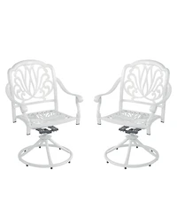 Swivel Patio Dining Chairs 2pcs Vintage Patio Chairs Outdoor Swivel Rocker Patio Chairs Set of 2 Bistro Chairs