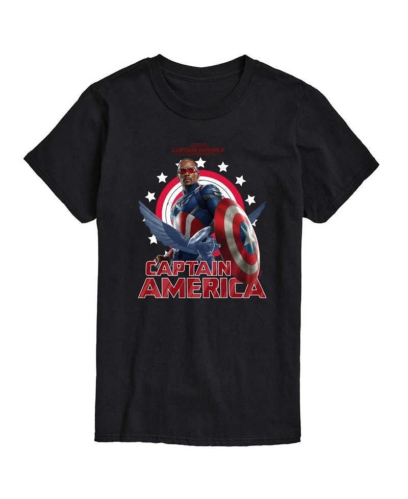 Airwaves Men's Captain America Brave New World Short Sleeve T-Shirt