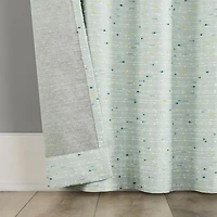 Sylo Generation Contrast Slub Magnetic Closure 100% Blackout Rod Pocket Curtain Panel