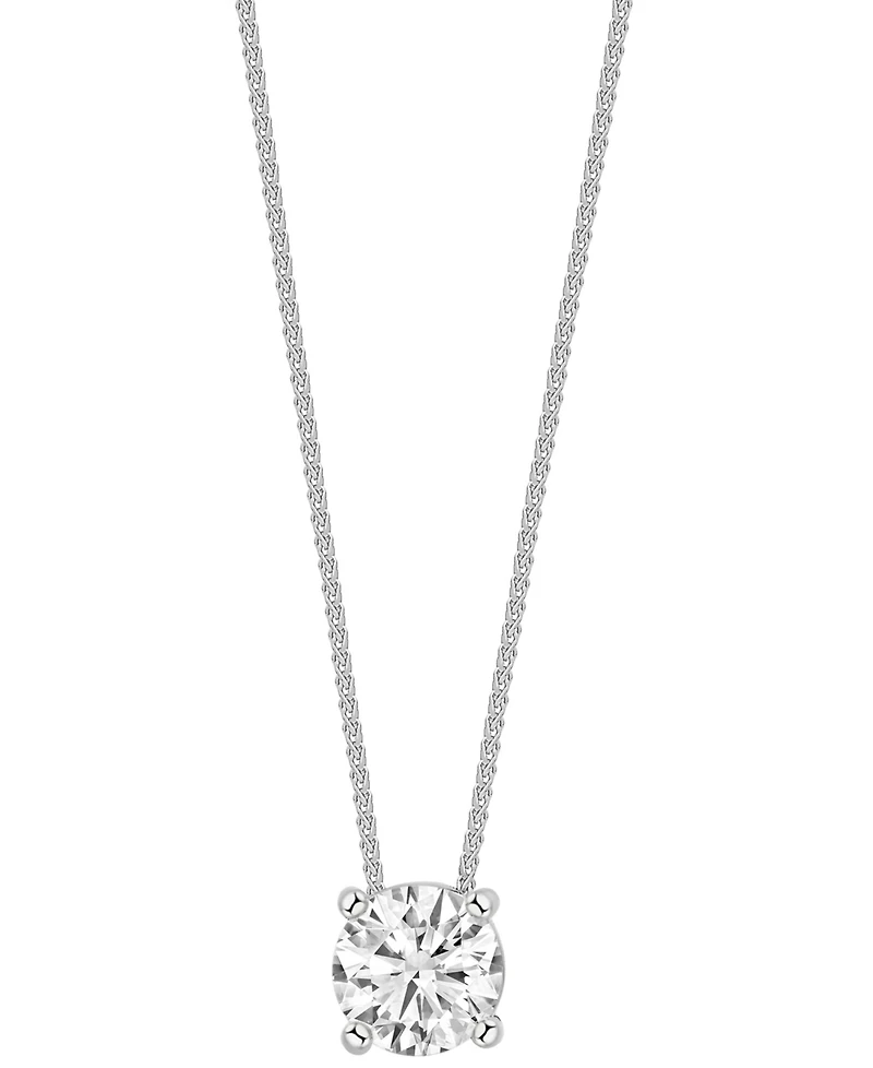 Diamond Solitaire 18" Pendant Necklace (1 ct. t.w.) in 14k White Gold