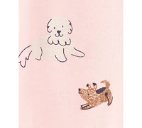 Carter's Baby Girls Cotton Dog-Print Sleep & Play Pajamas