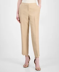 Kasper Women's Mid-Rise Side-Slit Ankle Pants