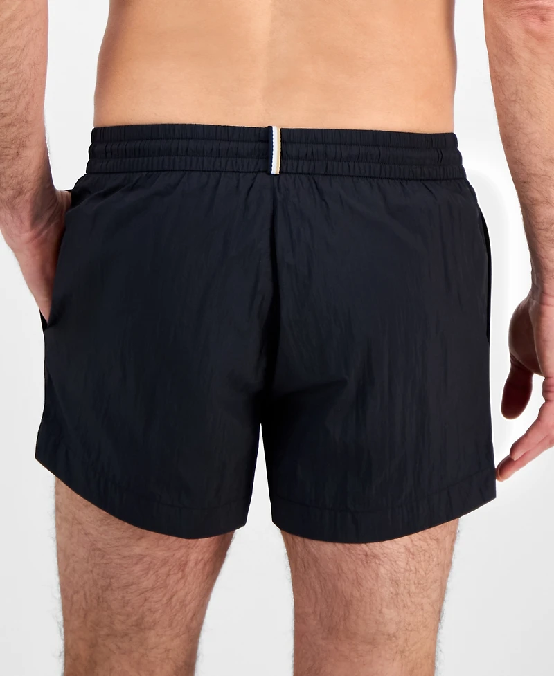 Boss by Hugo Men's Mooneye Outlined Logo Drawstring 3" Swim Trunks