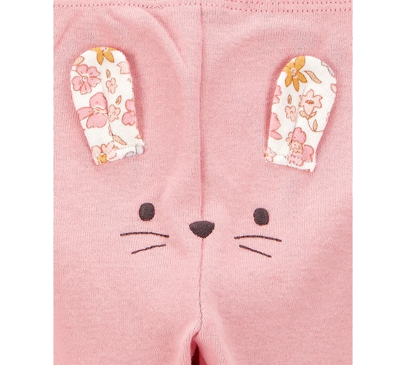 Carter's Baby Girls 3-Pc. Cotton Floral Mouse Little Character Set