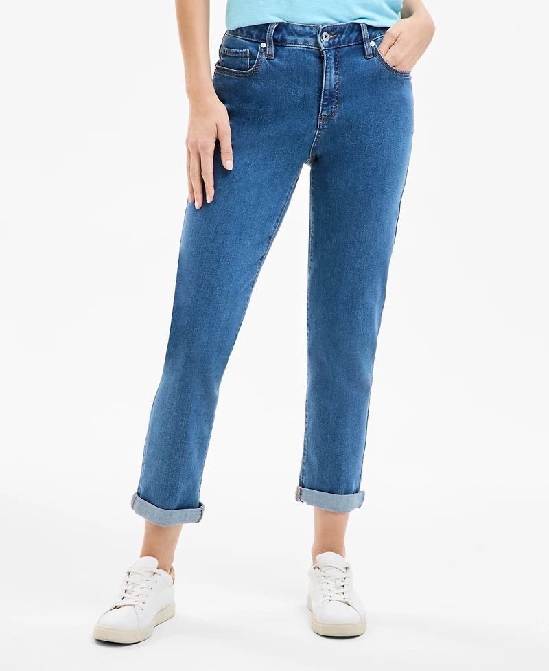 Style & Co Women's High Stretch Mid-Rise Girlfriend Jeans, Exclusively at Macy's