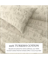 Linery & Co. Ultra-Soft Turkish Cotton Flannel Lodge Print Sheet Set