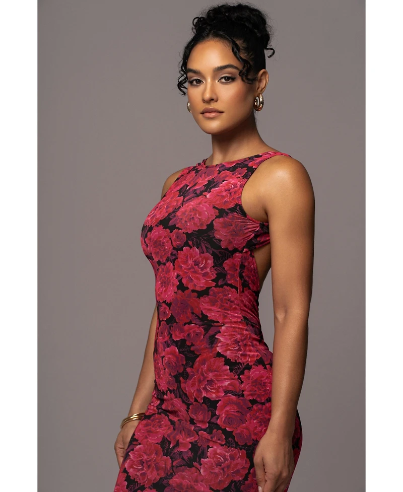 Jluxlabel Women's Floral Front And Center Maxi Dress