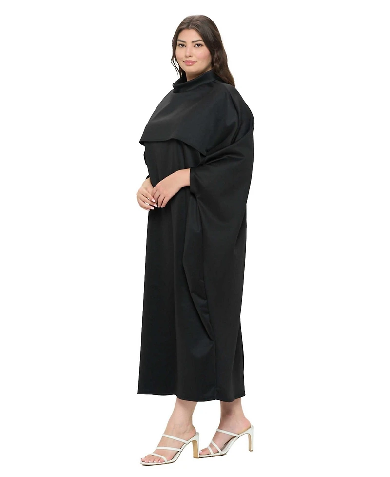 L I V D Plus Size Potter Cape Kaftan Midi Dress