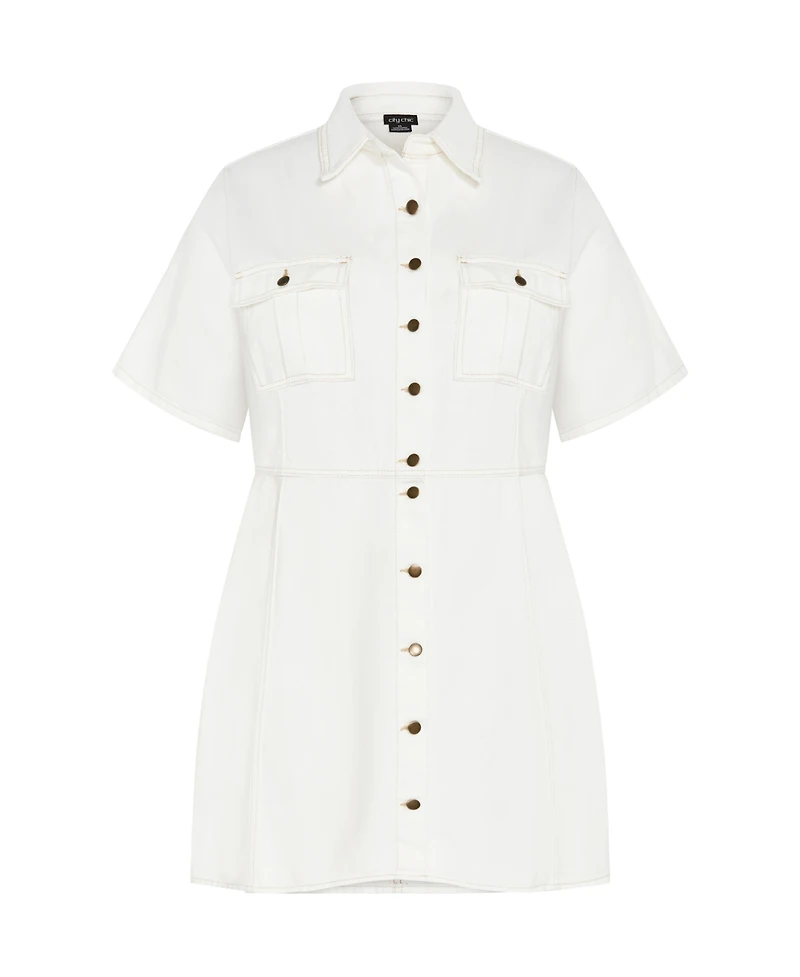 City Chic Plus Liv Denim Dress