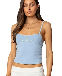 Edikted Women's Prairie Embroidered Tank Top