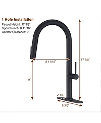 Premium Kitchen Faucet with Germany Neoperl Hose, Stainless Steel Construction, Easy Installation, and Durable Ceramic Cartridge