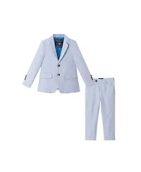 Andy & Evan Toddler Boys Toddler/Child Chambray w/White Stripes Suit Set
